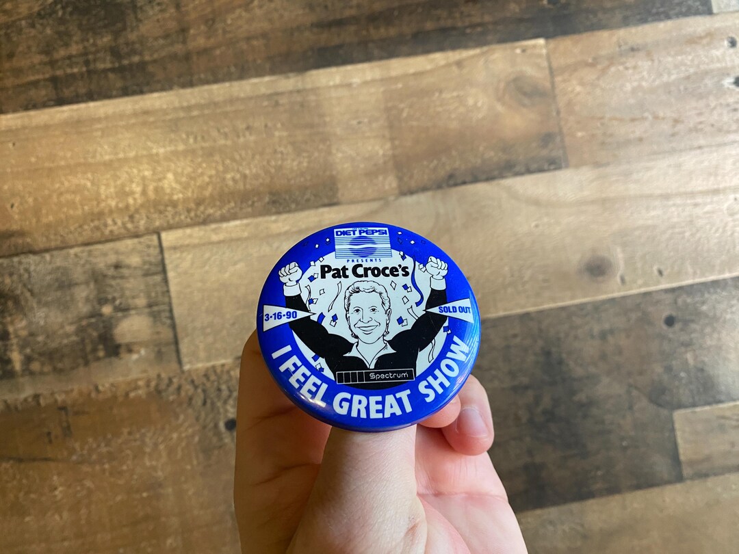 Pat Croce's Button Pin True Vintage 1990 I Feel Great Show Philadelphia ...