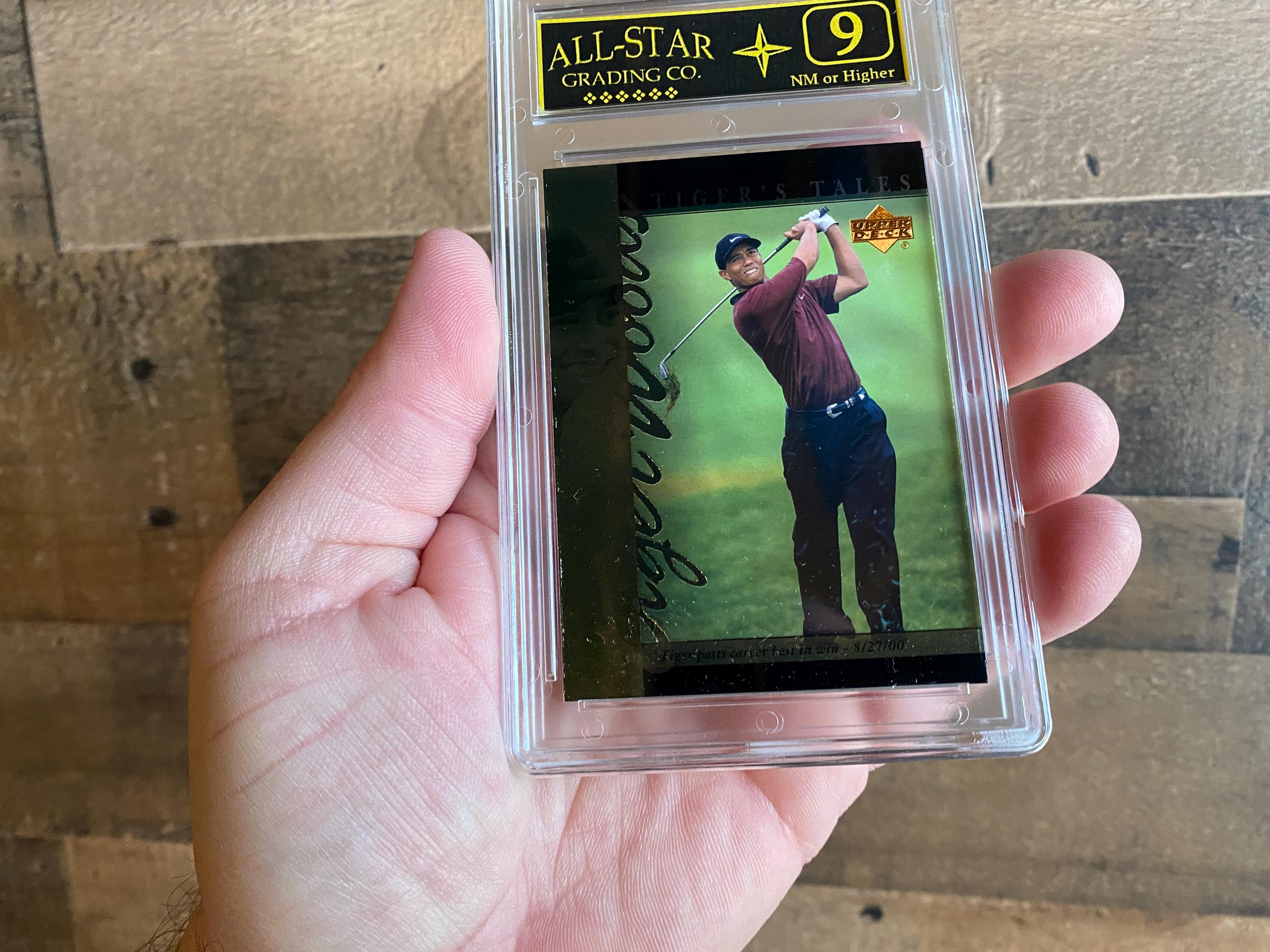 Tiger Woods Upper Deck Rookie Card Vintage 2001 Graded 9 NM