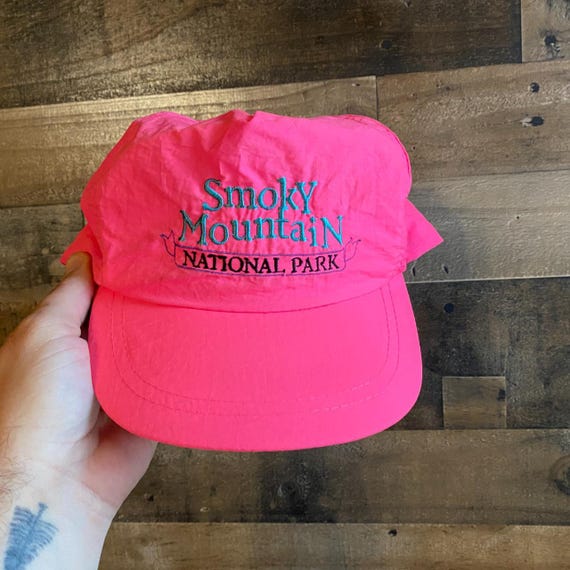 Smoky Mountain National Park Strapback Hat True Vintage Sewn Cap