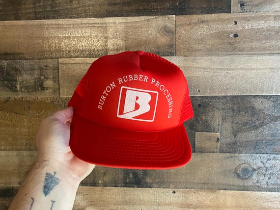 Burton Rubber Processing Double Snapback Hat True… - image 1