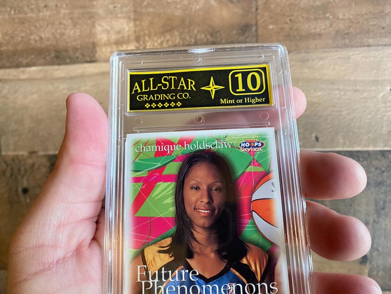 Chamique Holdsclaw Rookie Card Vintage 1999 Graded 10 Mint Fleer Skybox 105 Slab WNBA Future Phenomenons Mystics image 2