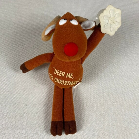 vintage reindeer stuffed animal