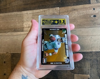 Troy Aikman Card Vintage 1993 Graded 9 NM actievolle maandagavond voetbal 61 NFL Cowboys Slab