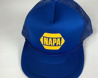 Napa Snapback Hat Foam Front Rope Cap Blue Yellow Trucker Mens Adult Dad One Size