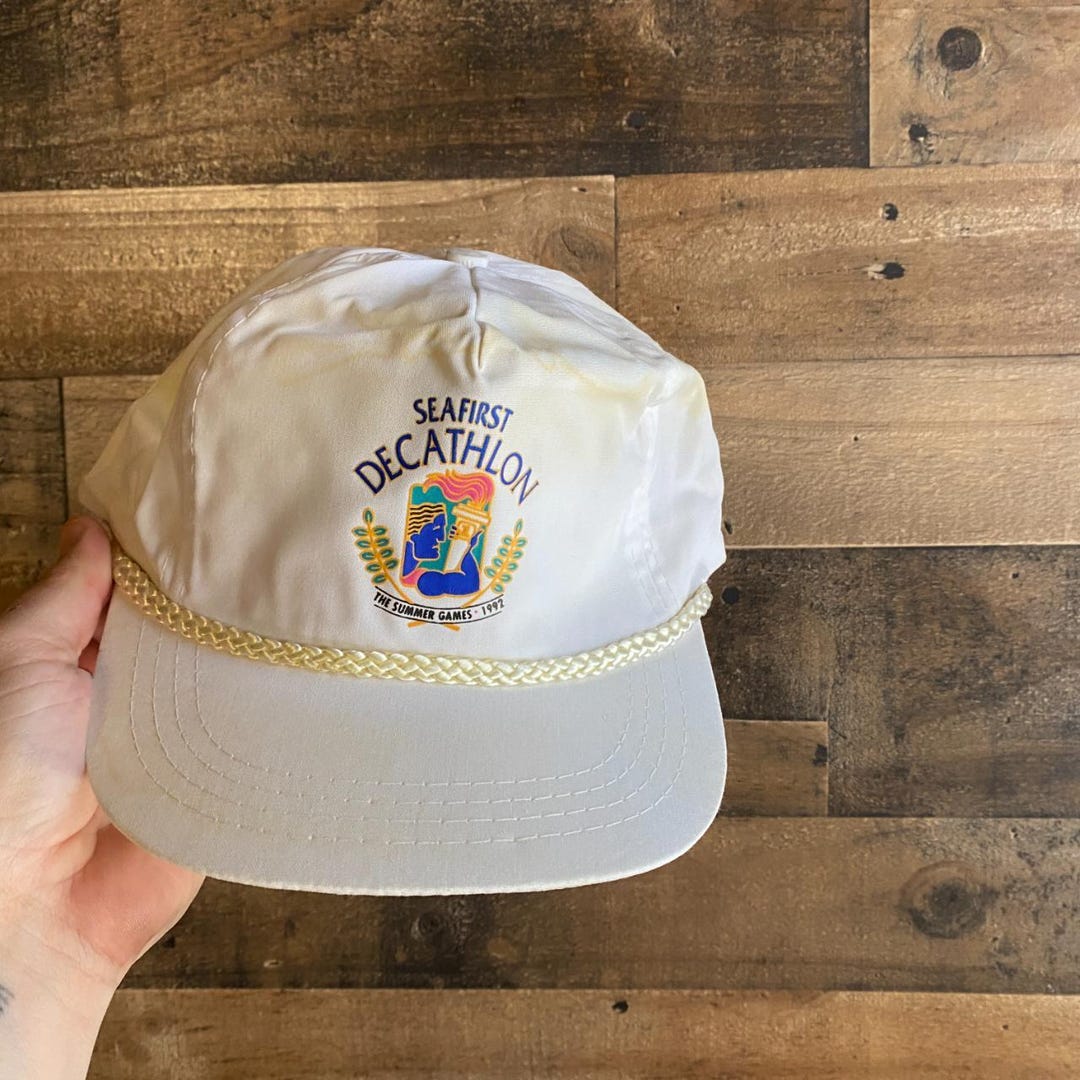 Seafirst Decathlon Strapback Hat True Vintage 1992 Rope Cap the Summer ...