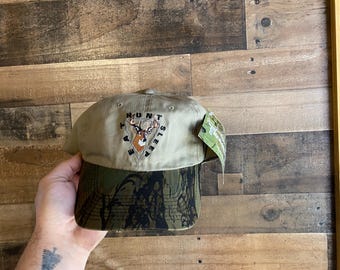 Eat Hunt Sleep Strapback Hat Vintage Trebark Camo Realtree NEW Cap 90s Y2K Deer Dad Adult Mens Signatures