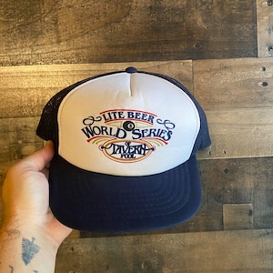 Lite Beer World Series Of Tavern Pool Snapback Hat Foam Front Trucker Cap Adult Mens Yupoong Vtg
