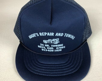 Augie's Repair & Towing Snapback Hat Foam Front Rope Cap 3D Puff Print Mens Hays Kansas Adult One Size Capital Brand