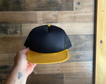 Schwarz Gelb Doppel Snapback Hut Deadstock Schaumstoff vorne Seil Cap Plain Trucker Herren Erwachsene Pittsburgh Steelers Pirates Colors Winner Marke