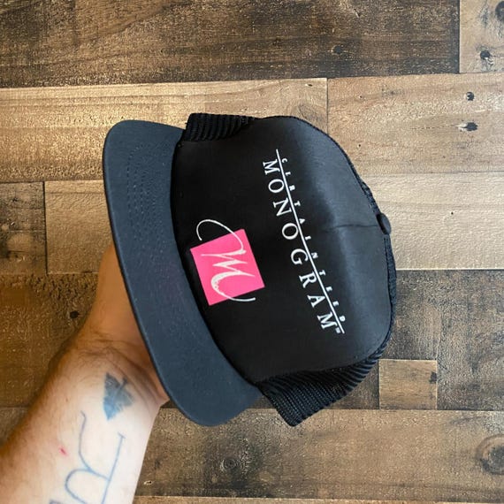 Certainteed Monogram Snapback Hat Trucker Cap Bla… - image 2