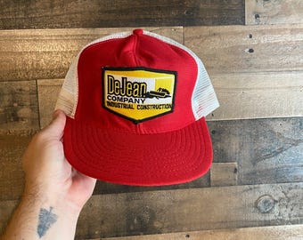 Gorra con parche de la empresa DeJean, gorra de camionero, fabricada en EE. UU., construcción industrial, Paramount, para hombre, papá, adulto, vintage