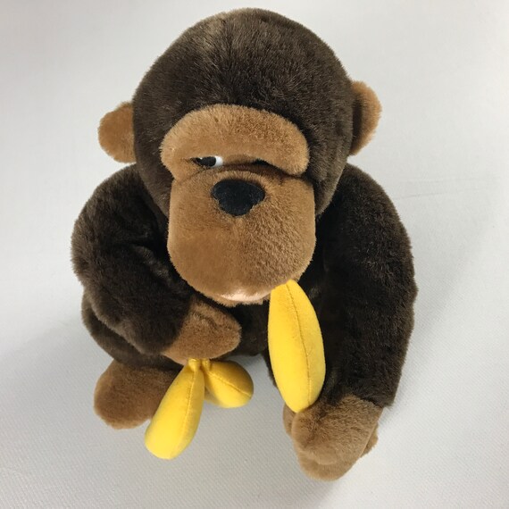 stuffed gorilla with banana