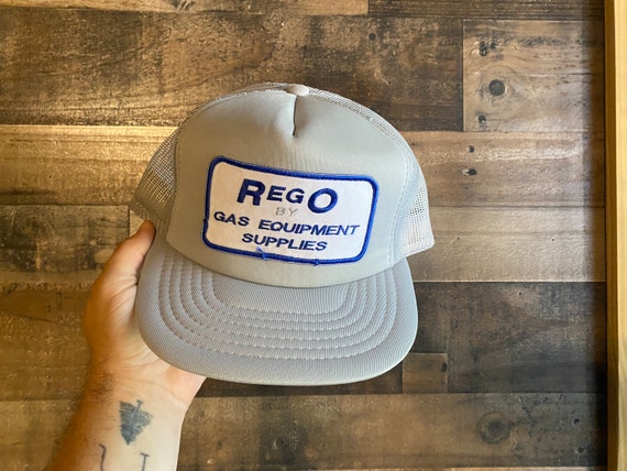 Rego Snapback Hat Foam Front Patch Cap Trucker Ga… - image 1