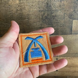 Campfire Patch Vintage 60s 70s Girl Scouts Camp Badge Scouting Jacket Coat Hat Cap