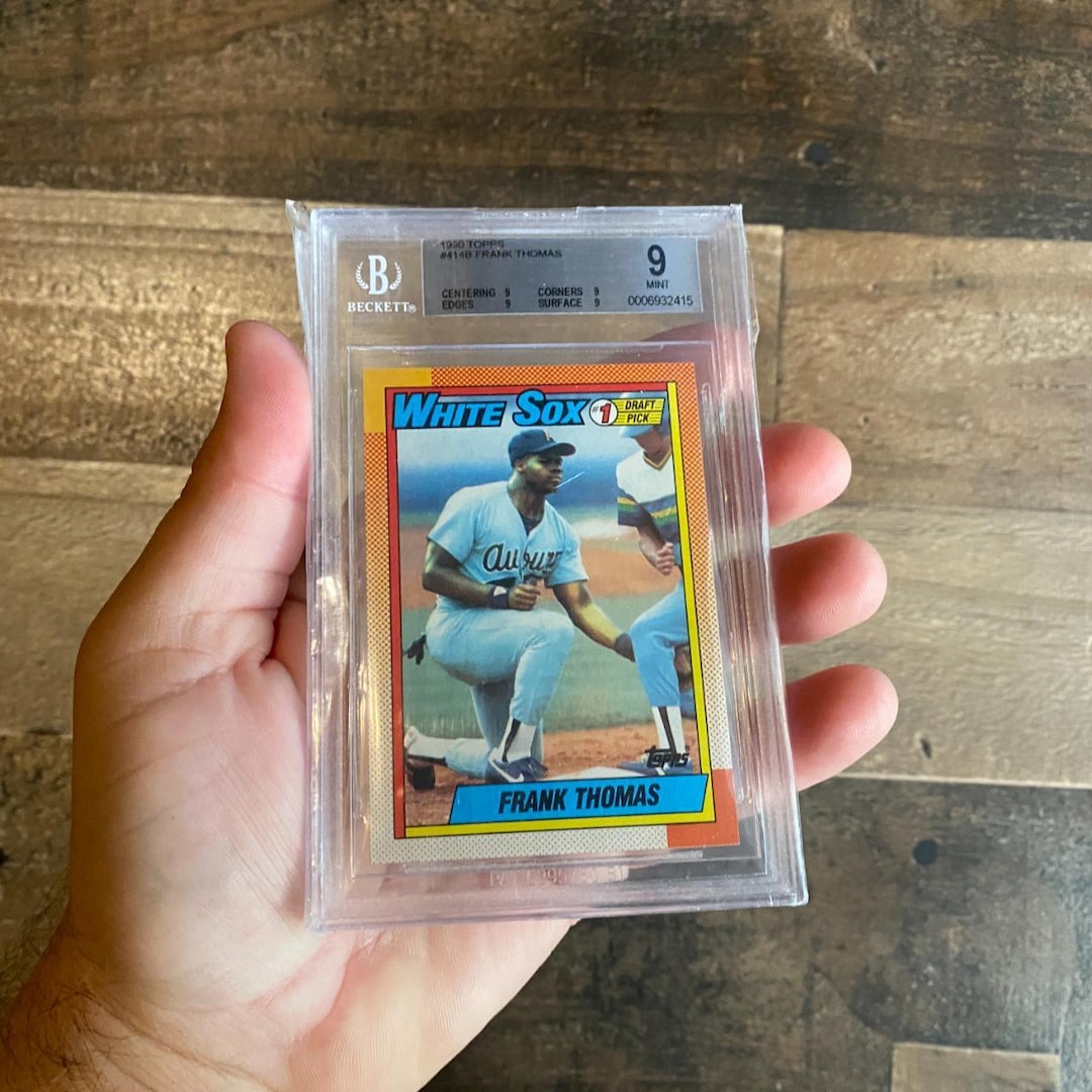 Frank Thomas Topps Rookie Card Vintage 1990 Beckett 9 Mint Chicago