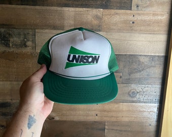 Unison Snapback Hat Schaum vorne Seilkappe Erwachsene Herren Trucker Grün Weiß Schwarz Yupoong Marke