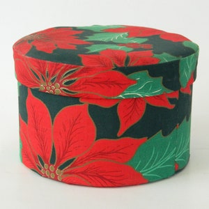 Vintage  Large Eve's Box, Christmas Eve Box,Round Christmas Box,Vintage Fabric Carton Box,Christmas Gift Box