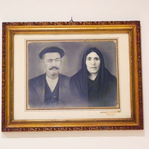 Antique Black and White Photo Framed, Vintage Wooden Framed Old Photograph,Vintage Frame,Antique Frame,Vintage Decor, Greek Old Photo