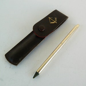 Vintage Alitalia Pen in a Leather Case,Airlines Memorabilia,Airlines Souvenirs,Antique Airlines Collectables
