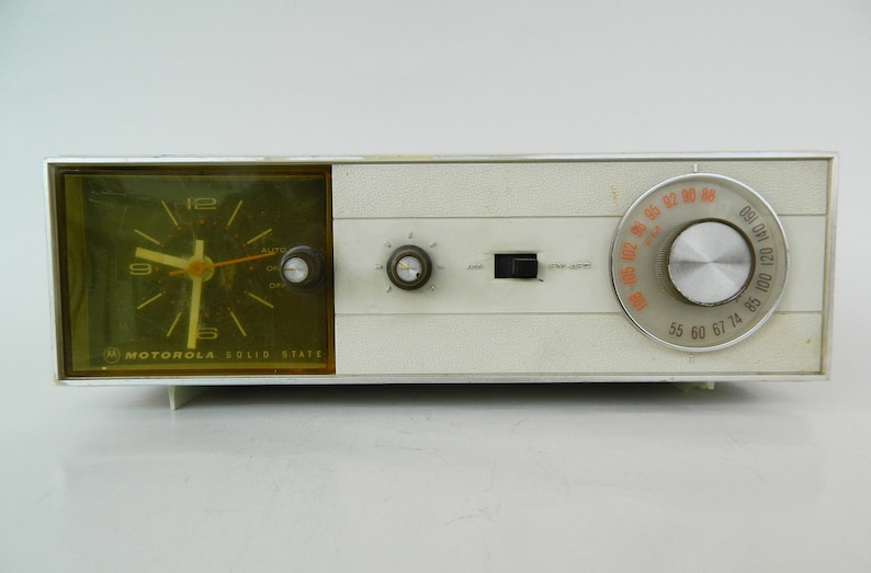 Motorola Radio Alarm,Vintage Working Radio Alarm,Vintage AM Tube Radio Alarm Clock ,Motorola Model TC2FH Rare 1950's Clock,Ready shops To Ship