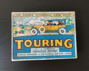 VINTAGE CARD GAME -- Touring -- A Race of 240 Miles --The Famous Automobile Card