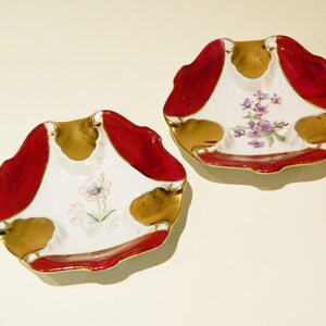 Set of 2 Vintage Porcelain Ashtrays, Porcelain Ashtrays,Porcelain Ring Dish,Vintage Porcelain,Jewelry,Porcelain Ashtrays,Japan Porcelain