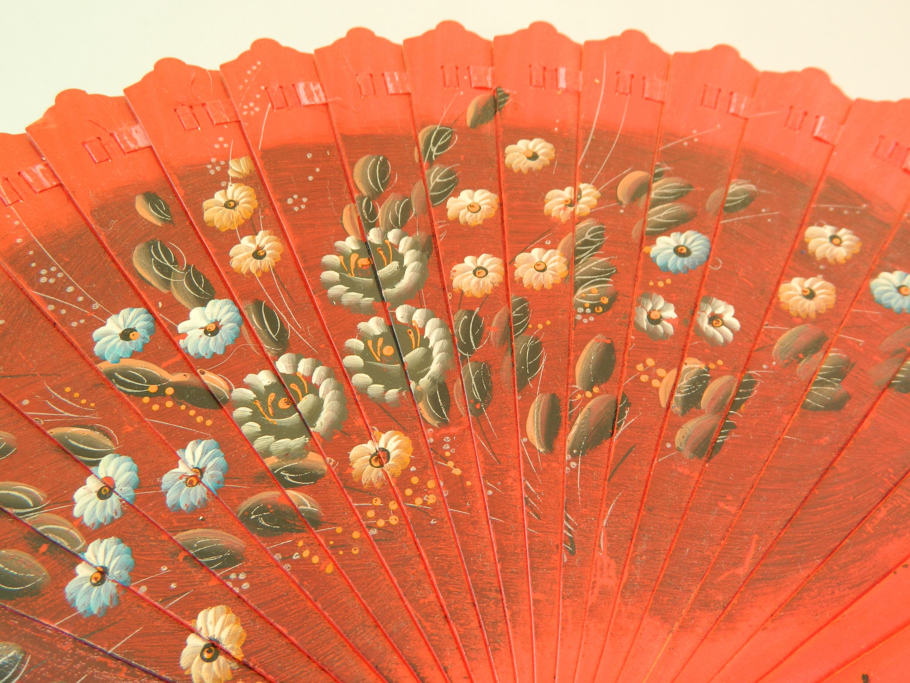 Vintage Wooden Fan Spanish Fandecorative Wooden Fan Hand - Etsy