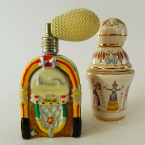 Two Vintage Miniature Perfume Bottles,Mini Retro Tiny Perfume Bottles,Vintage Fragrances, Collectible Bottles,Vintage Beauty