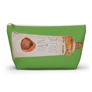 Green Bain de Soleil Orange Gelee Bolsa de accesorios con fondo en T