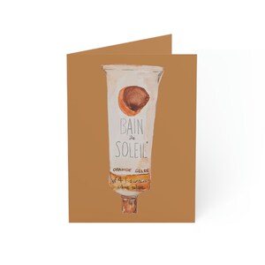 Cartes de vœux Bain de Soleil/marron (1, 10, 30 et 50pcs)