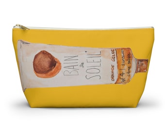 Yellow Bain de Soleil Orange Gelee Accessory Pouch w T-bottom