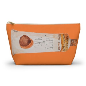 Orange Bain de Soleil Accessory Pouch w T-bottom