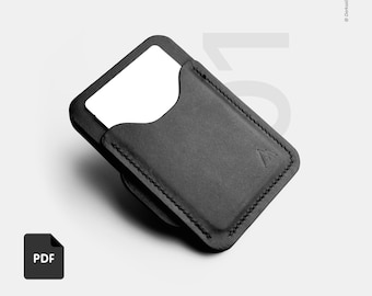Leather Tab Card Holder PDF Pattern – DIY Card Wallet Template