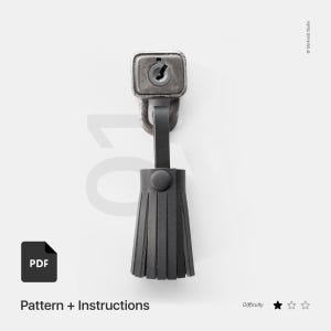 Patrón de cuero con guía - PDF para hacer borlas en bolsos y llaves