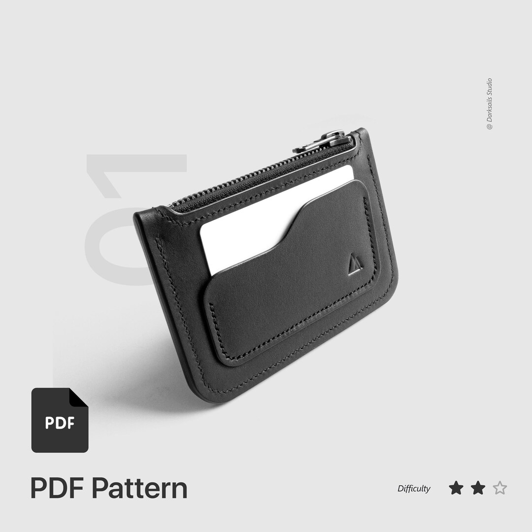 Leather Pattern PDF Zip Pouch Wallet Instant Download Etsy
