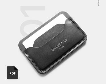 Leather Slim Card Wallet PDF Pattern – DIY Craft Guide