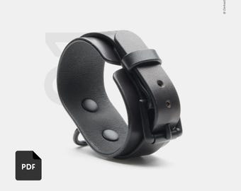 Leather Cuff Bracelet PDF Pattern - DIY Guide & Template - Craft Your Own Rivet Leather Wristband