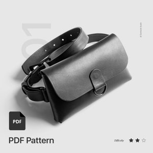 Leather Fanny Pack PDF Pattern - DIY Guide & Template - Craft Your Own Stylish Leather Waist Bag for Secure and Hands-Free Travel