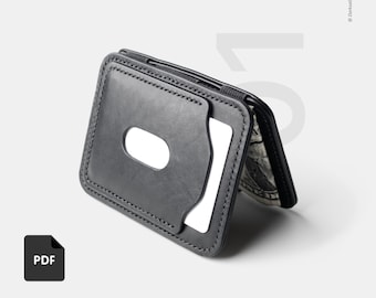 Leather Magic Wallet Pattern PDF, Card Holder Template, DIY Guide