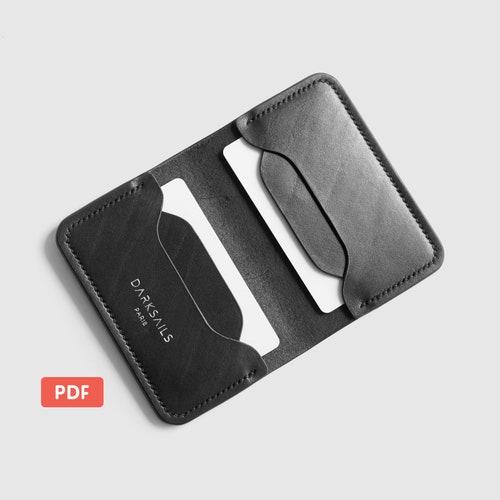 Leather Bifold Card Holder PDF Pattern DIY Valentine's Day Etsy