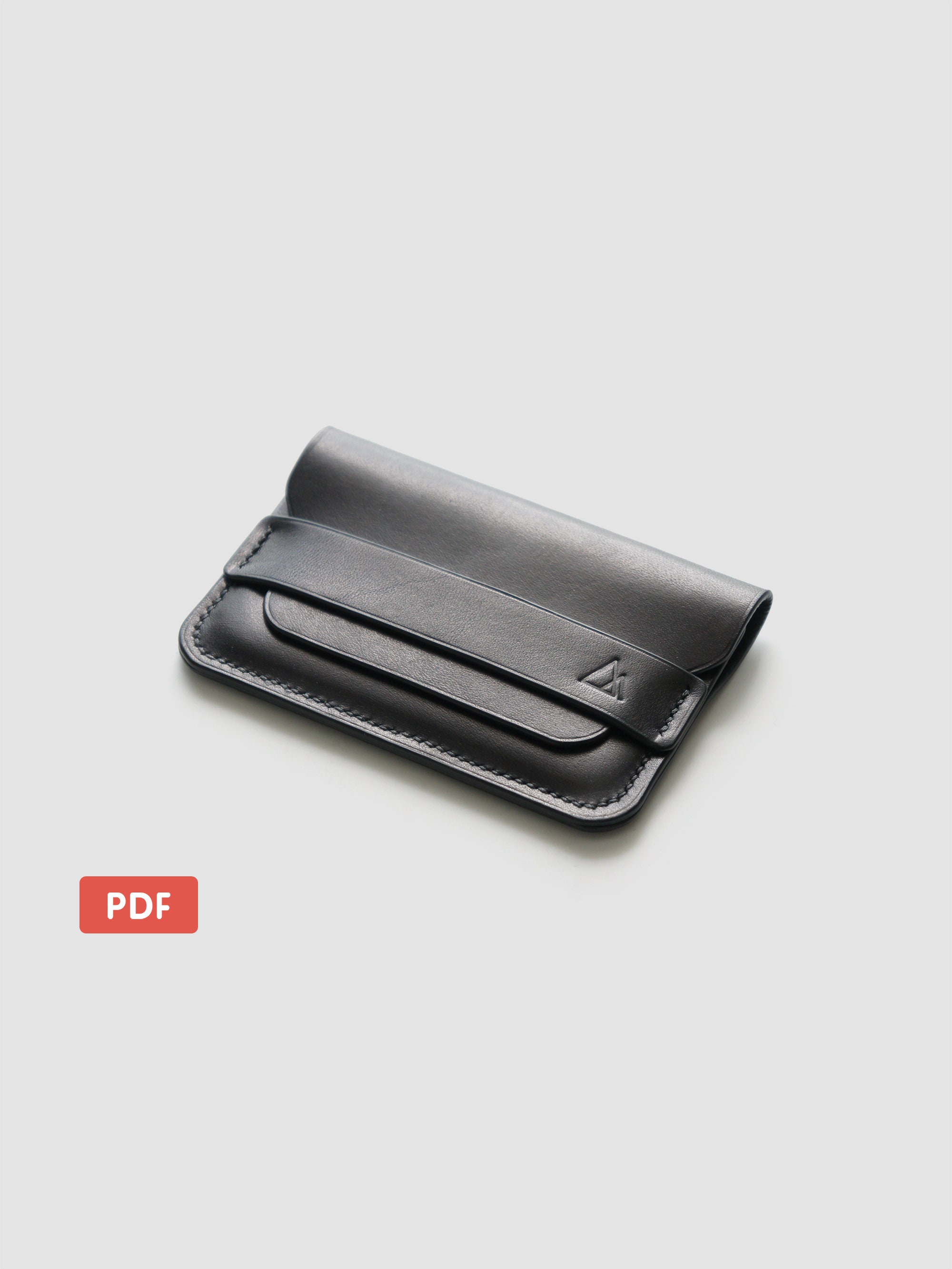 Leather Flap Card Holder Pattern Printable PDF Sewing - Etsy Leather Flap Card Holder Pattern Printable PDF Sewing - Etsy