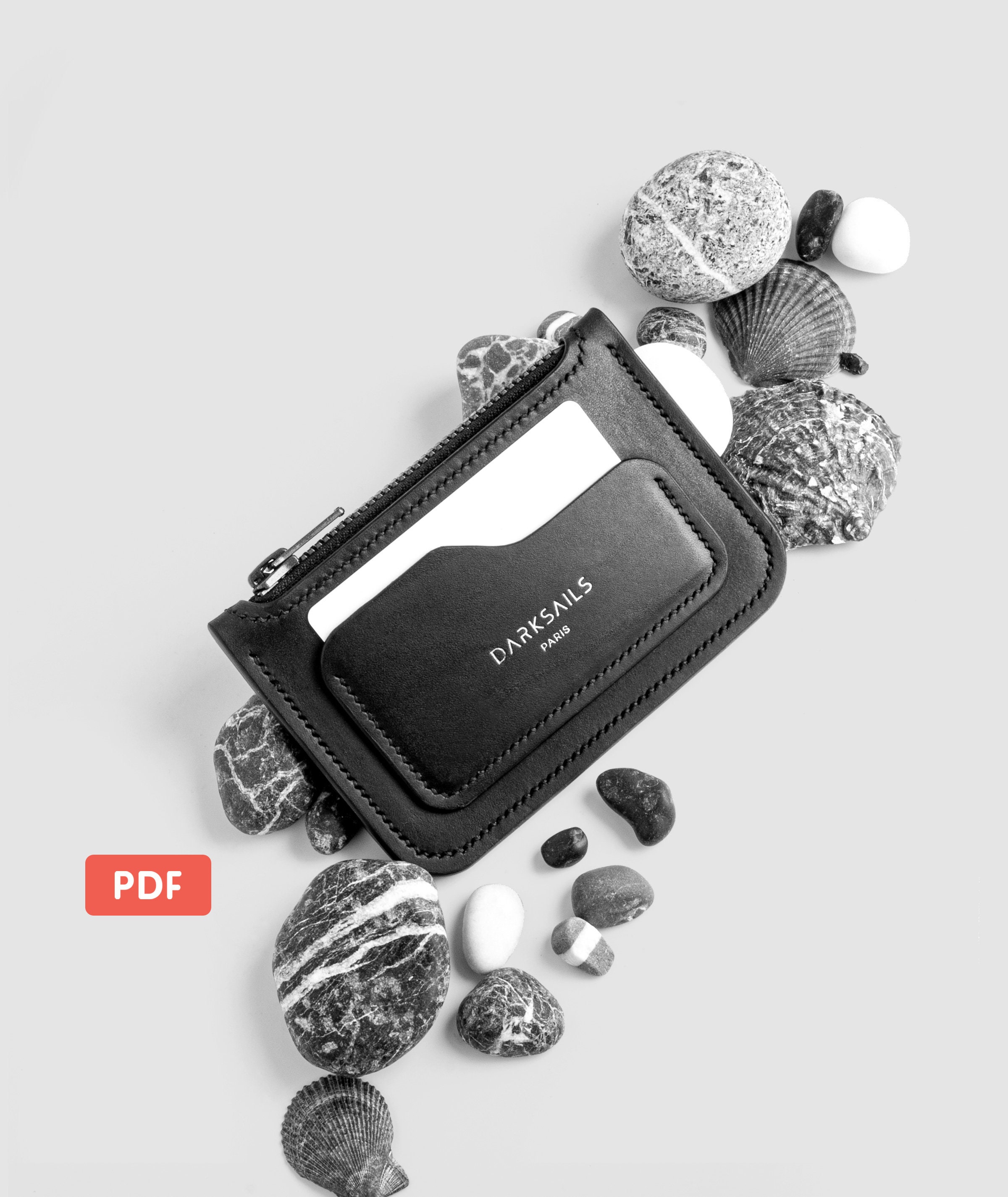 Leather Zip Pouch Wallet Pattern Printable PDF Sewing Etsy