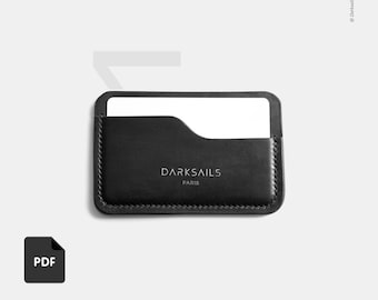 Leather Card Holder PDF Pattern – Minimalist Wallet DIY Guide (6.5x9.7 cm)