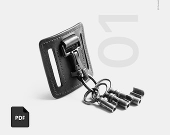 Leather Belt Keychain PDF Pattern – DIY Snap Hook Keyring