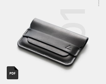 Leather Flap Wallet PDF Pattern – DIY Card Holder Template