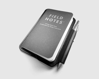 Protège carnet de notes en cuir noir - bloc notes pour bureau - fait main en cuir naturel pleine fleur