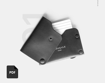 Leather Foldable Card Holder PDF Pattern - DIY Slide Wallet Guide