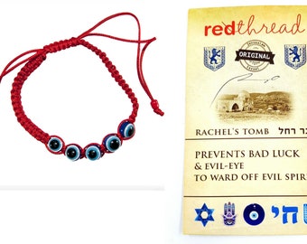 2 Pcs Original RACHEL TOMB Red String Thread Evil Eye Kabbalah Blessed Thread - Two Units Pack Lot