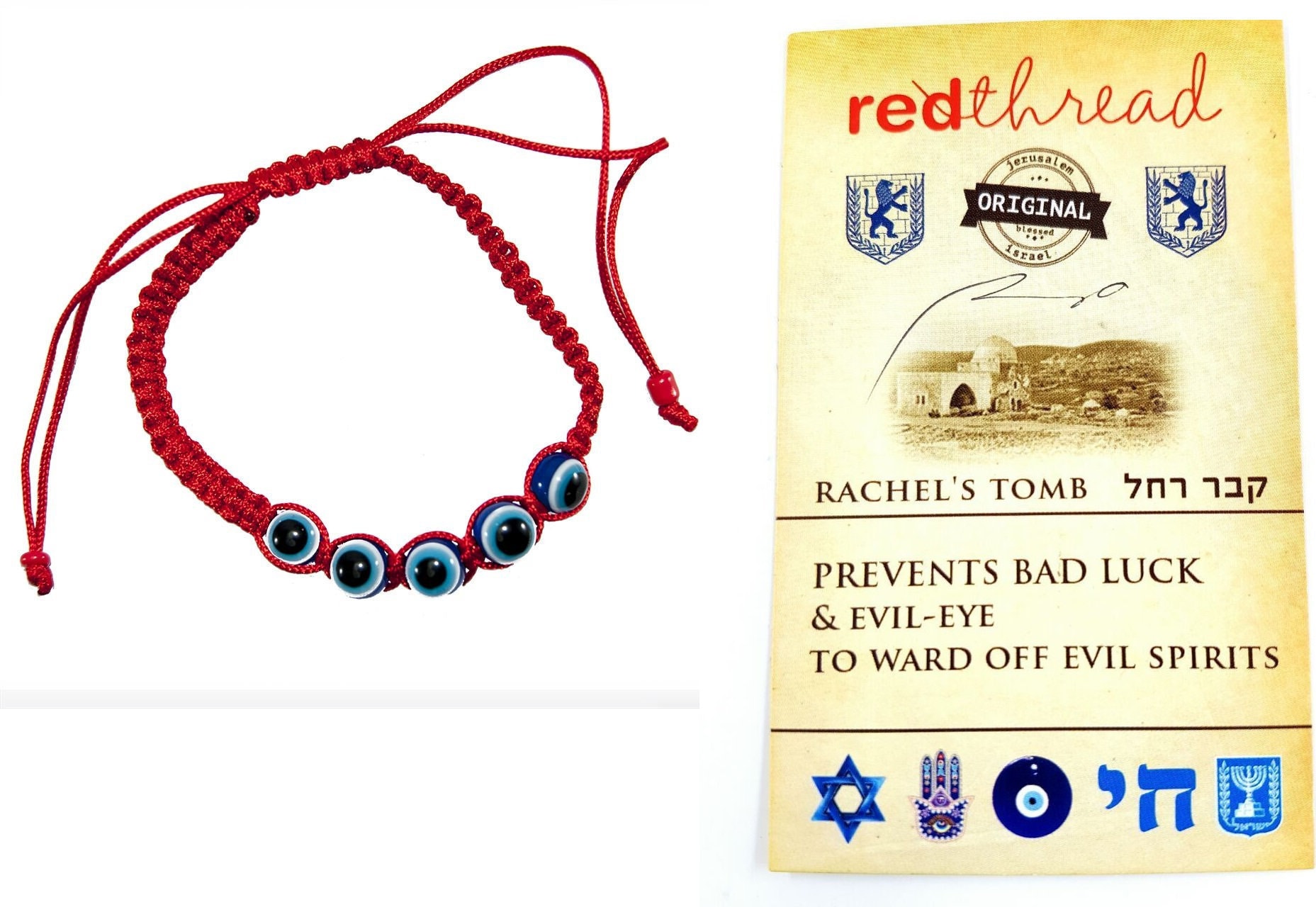 2 Pcs Original RACHEL TOMB Red String Thread Evil Eye Kabbalah Blessed Thread Two Units Pack Lot Etsy UK