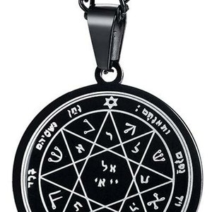 Custom Engraved King Solomon Seal GUARDING & PROTECTION Amulet Charm Talisman Guardian Kabbalah Necklace Israel Pendant Gift